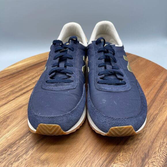 New Balance 574 Shoes Womens Size 10.5 Navy Suede Retro Running Casual Sneakers - Picture 2 of 8